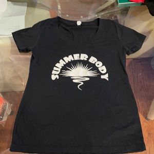 Black Summer Body Medium Short Sleeve T shirt